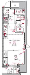 クレイシア・ヴァースクレイシア文京本郷 1DKの間取図画像
