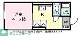 ソフィア白楽 1Kの間取図画像