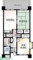 ファミール江田 2DKの間取図画像