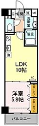 プルメリア 1LDKの間取図画像