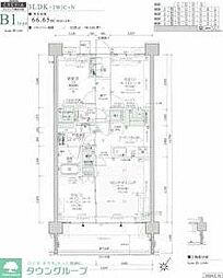 クレヴィア横浜沢渡 3LDKの間取図画像