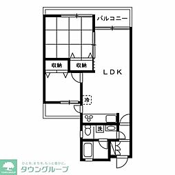 東急鷺沼スカイドエリングB棟 2LDKの間取図画像