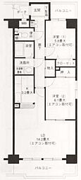 ピュアフィールド新横浜 2LDKの間取図画像