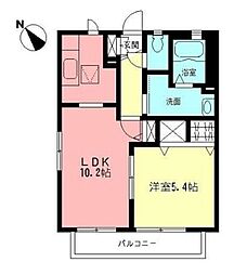 メゾン・ド・マルク 1LDKの間取図画像