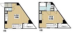 BUILDING 1LDKの間取図画像
