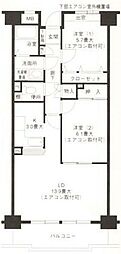 ピュアフィールド新横浜 2LDKの間取図画像