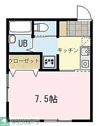 アパート 1Kの間取図画像