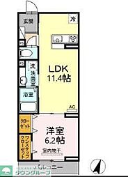orangehouse 1LDKの間取図画像