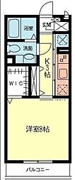グリーンクレスト新横浜A 1Kの間取図画像
