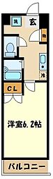パステルヒルズ 1Kの間取図画像