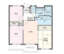 テラス都筑中央公園 3LDKの間取図画像