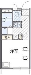 レオパレスフォンターナ 1Kの間取図画像