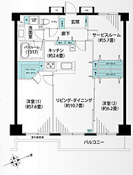 間取図画像 2SLDK