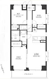 サンライズ鶴見北寺尾1 2SLDKの間取図画像