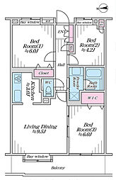間取図画像 3LDK