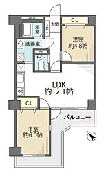 ライオンズマンション港南中央第3 2LDKの間取図画像
