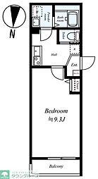 東武東上線 坂戸駅 徒歩7分の賃貸アパート 3階1Kの間取り