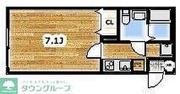 西武新宿線 南大塚駅 徒歩14分の賃貸アパート 2階1Kの間取り