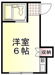 ハイツ上福岡A ワンルームの間取図画像