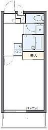 レオパレストシミ 1Kの間取図画像