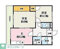 アネックスヒルズ川越 2Kの間取図画像