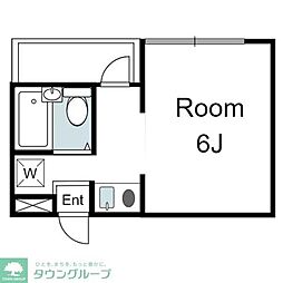 シティーホームズ山田町 ワンルームの間取図画像