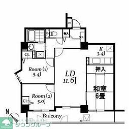 ドルミ若葉 3LDKの間取図画像
