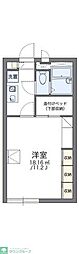 レオパレスヤナギ 1Kの間取図画像