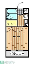 レルシア上福岡 1Kの間取図画像