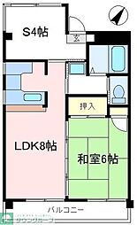パールフジ 1SLDKの間取図画像