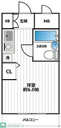 ウィンベルソロ川越No.6 ワンルームの間取図画像