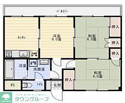 パークインフジ 3DKの間取図画像