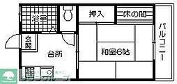 ロイヤルハイツA 1Kの間取図画像
