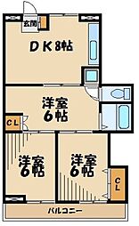 天竜ビル 3DKの間取図画像