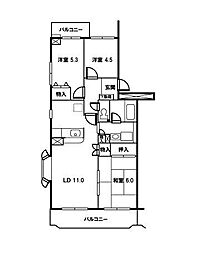 新座四季タウンA館 3LDKの間取図画像