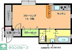 ユーヒルズ坂戸 ワンルームの間取図画像