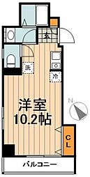 東武東上線 朝霞駅 徒歩25分の賃貸マンション 3階ワンルームの間取り