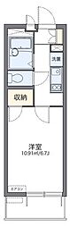 東武東上線 川越駅 徒歩7分の賃貸マンション 4階1Kの間取り