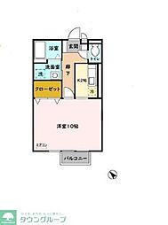 東武東上線 新河岸駅 徒歩4分の賃貸アパート 1階1Kの間取り
