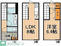 東武東上線 志木駅 徒歩14分の賃貸アパート 3階1LDKの間取り