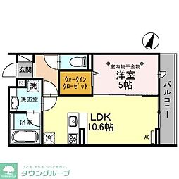東武東上線 ふじみ野駅 徒歩8分の賃貸アパート 3階1LDKの間取り