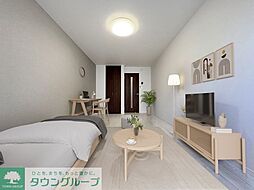 東武東上線 鶴ヶ島駅 徒歩2分の賃貸アパート 2階1Kのリビング/ダイニング