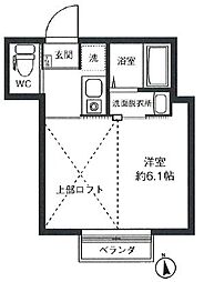 ときわ台TATSUMISOU 1Kの間取図画像