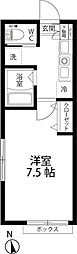 ベルガーデン常盤台4 1Kの間取図画像