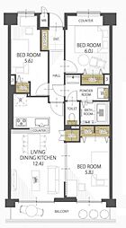 間取図画像 3LDK