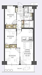 間取図画像 3LDK