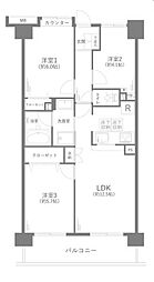 コスモ蕨センターコート 3LDKの間取図画像