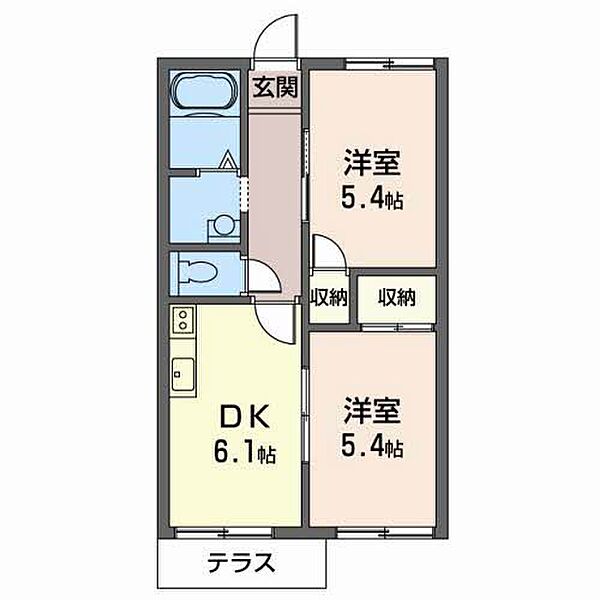 ハイム29 102｜大阪府堺市北区北花田町3丁(賃貸アパート2DK・1階・40.00㎡)の写真 その2