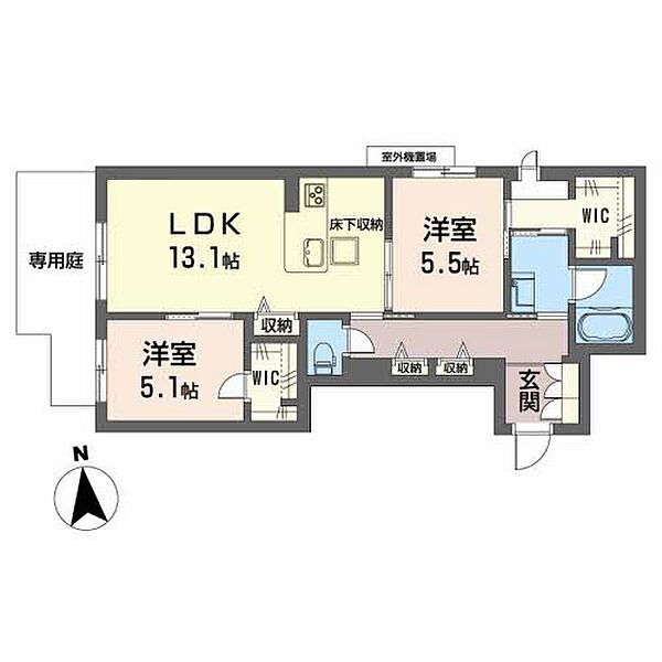 SouthMaisonさくら ｜大阪府堺市西区鳳北町4丁(賃貸マンション2LDK・1階・64.80㎡)の写真 その2