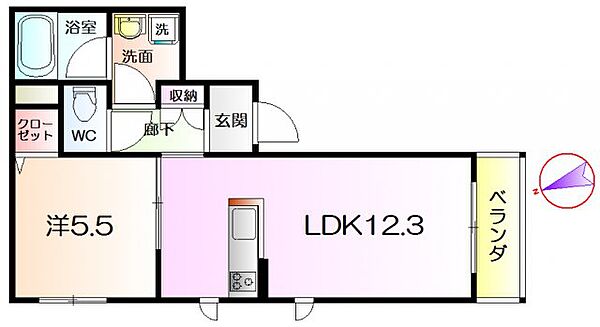 ShamaisonLeone 301｜大阪府堺市堺区松屋町2丁(賃貸マンション1LDK・3階・42.89㎡)の写真 その2